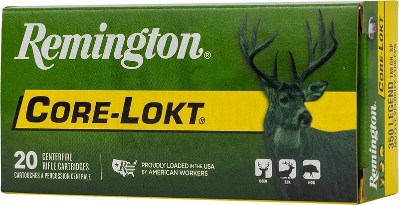 Core-Lokt, 350 Legend, 180 Grain, Jacketed Soft Point, 2100 fps